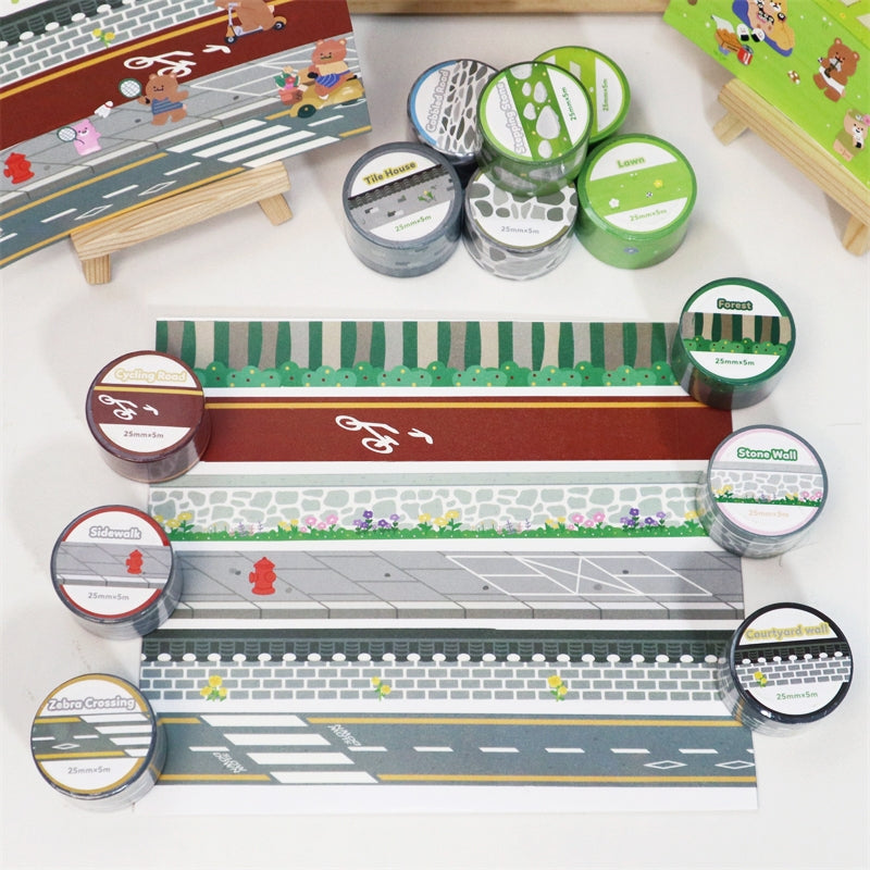 Stamprints Street Road Washi Paper Landscape Tape 1