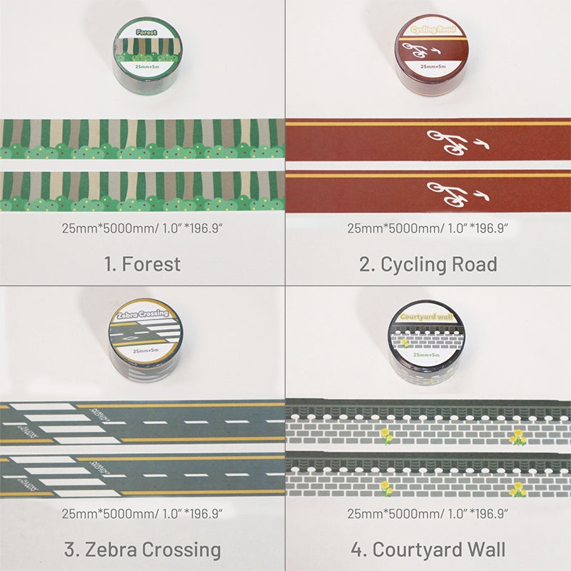 Stamprints Street Road Washi Paper Landscape Tape 3