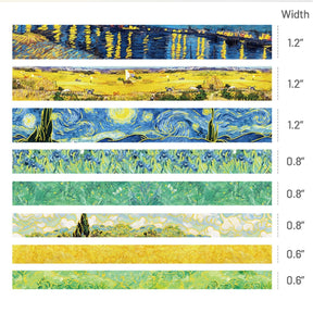 Stamprints Van Gogh Oil Painting Vintage Tape Set 4
