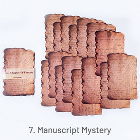Manuscript-Vintage Burn Marks Scrapbook Paper - Butterfly, Travel, Newspaper, Music, Manuscript, Astrology, Map, Ticket