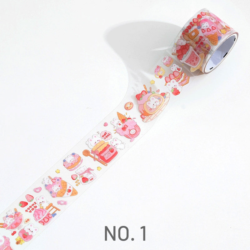 Strawberry Bunny Battle Series Tape Journal Stamprints 4