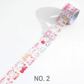Strawberry Bunny Battle Series Tape Journal Stamprints 5