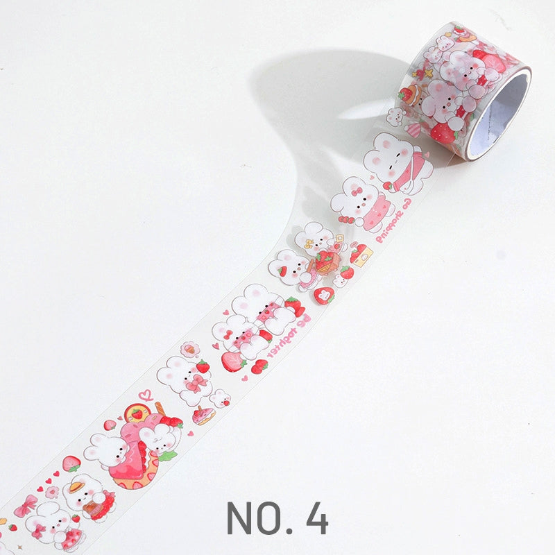 Strawberry Bunny Battle Series Tape Journal Stamprints 7