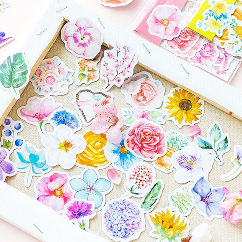 Sunshine Flower Language Elegant Floral Self-Adhesive Stickers b4