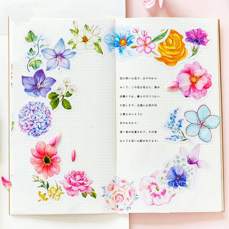 Sunshine Flower Language Elegant Floral Self-Adhesive Stickers b