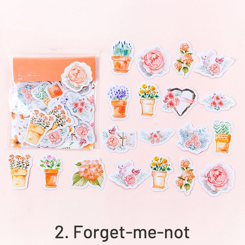 Sunshine Flower Language Elegant Floral Self-Adhesive Stickers sku-2