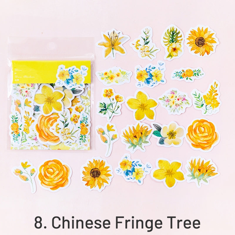 Sunshine Flower Language Elegant Floral Self-Adhesive Stickers sku-8
