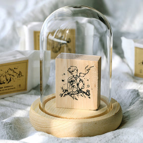 The Little Prince Series Wooden Rubber Stamp Fox Rose Fairy Tale b1