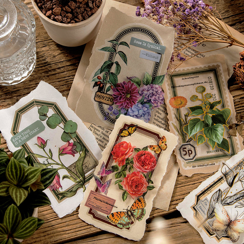 The Memory of Manor Botanical Plant Label Sticker Pack b