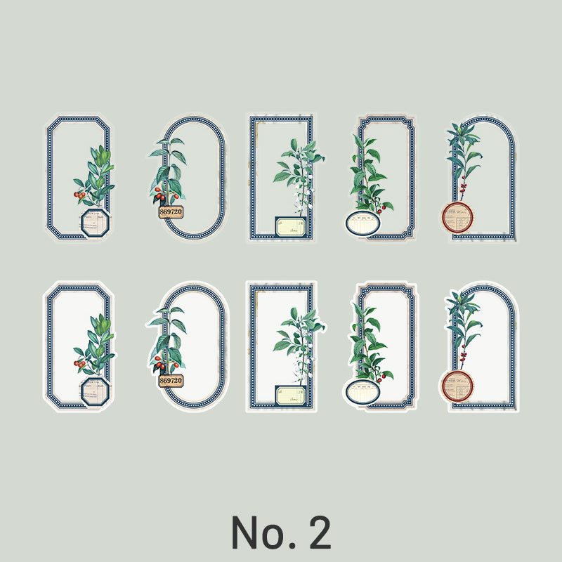The Memory of Manor Botanical Plant Label Sticker Pack sku-2