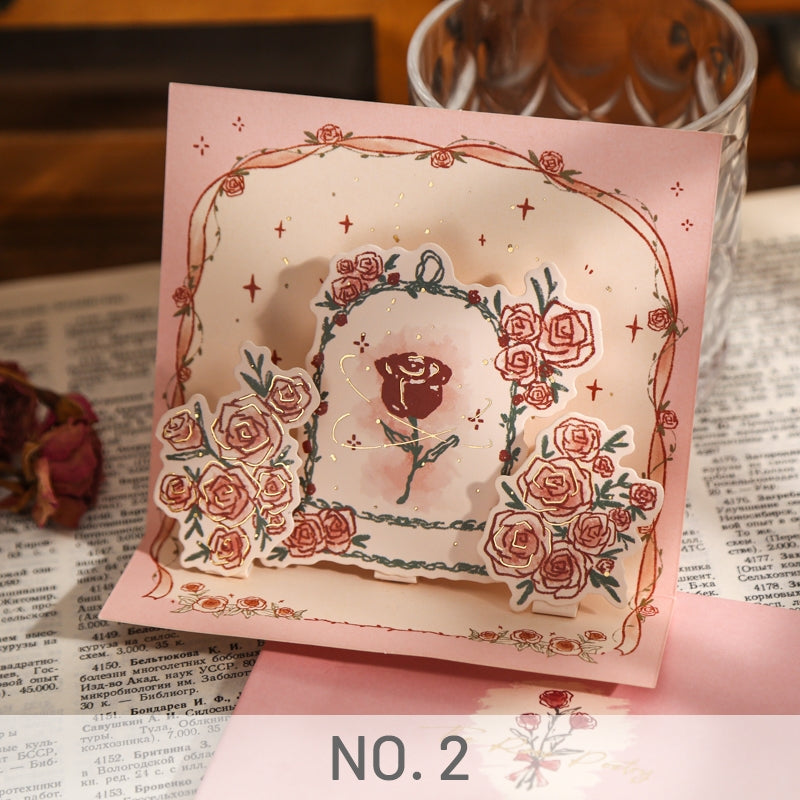 Three-Dimensional Rose Card sku-2
