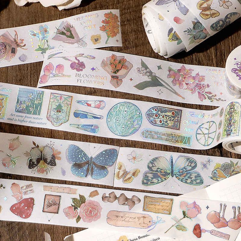 Time and Moonlight Vintage Hot Stamping Washi Tape b4