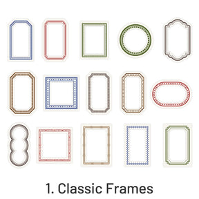Time Boundary Transparent Frame PET Sticker Pack sku-1