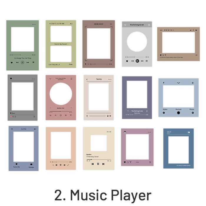 Timely Frame Sticker Time Boundary Transparent Frame PET Sticker Pack - Scrapbook Stickers ...