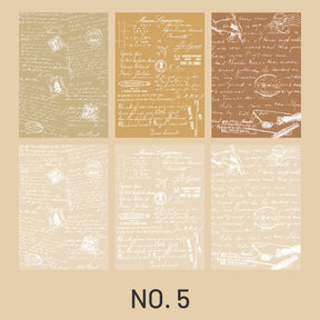 Manuscript-Manuscript-Themed Dual Material Scrapbook Paper - Music, Bills, Notes, Plants