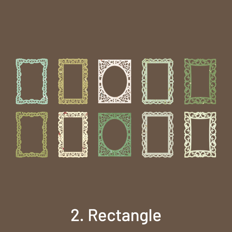 Time Travel Hollow Lace Border Decorative Paper sku-2