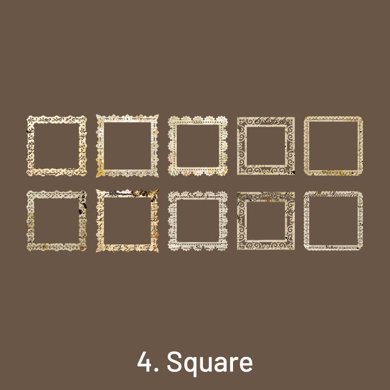 Time Travel Hollow Lace Border Decorative Paper sku-4