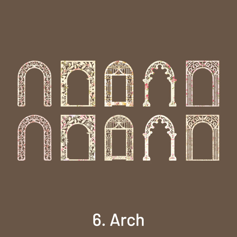 Time Travel Hollow Lace Border Decorative Paper sku-6