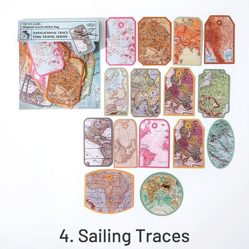 Time Travel Retro Nostalgic Antique Bill Text Sticker Pack sku-4