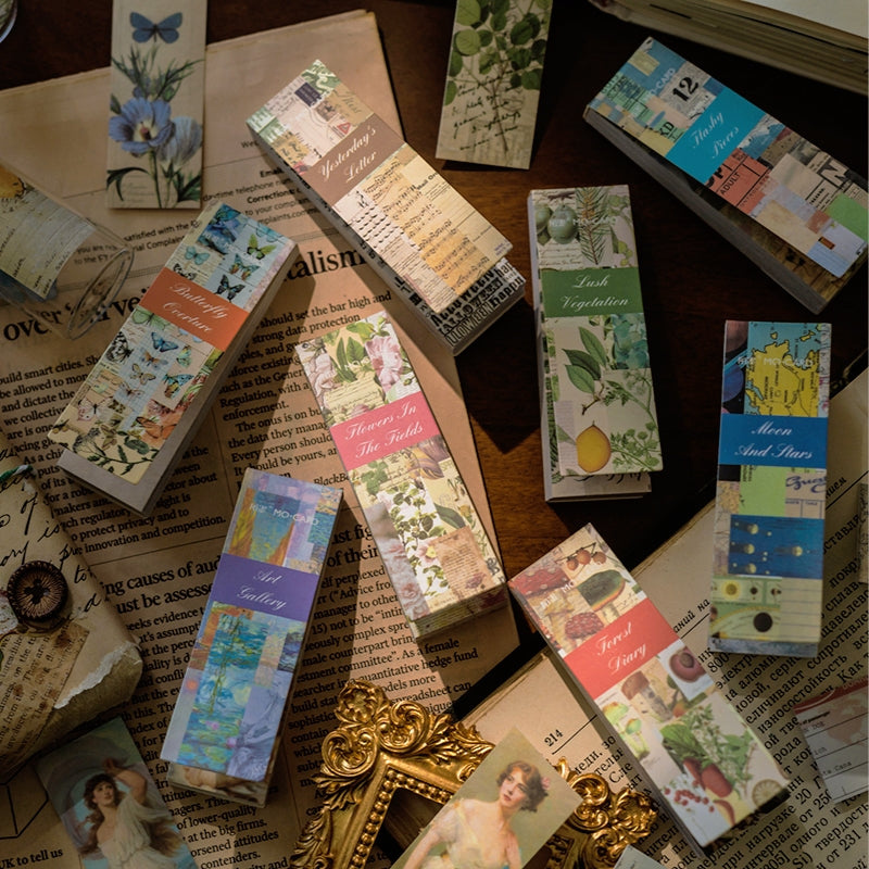 Timeless Charm Retro Plant Long Strip Washi Sticker Book a
