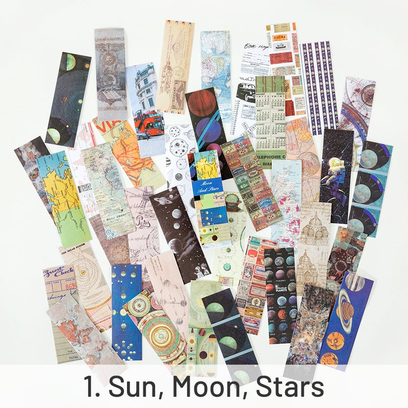 Timeless Charm Retro Plant Long Strip Washi Sticker Book sku-1