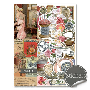 Tools With Plants Vintage Art Journal Stickers 1