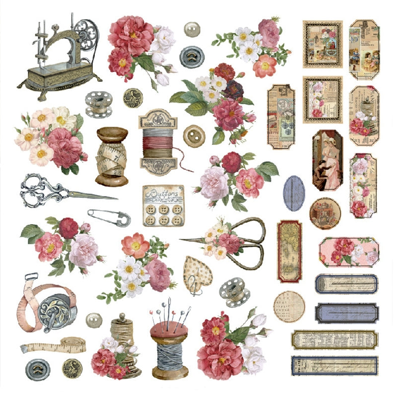Tools With Plants Vintage Art Journal Stickers 2