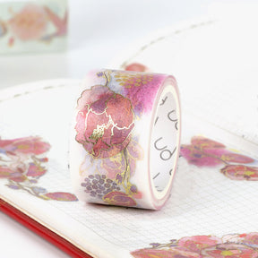 Traditional Chinese Style Hot Stamping Flower Washi Tape a