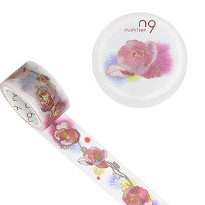 Traditional Chinese Style Hot Stamping Flower Washi Tape c