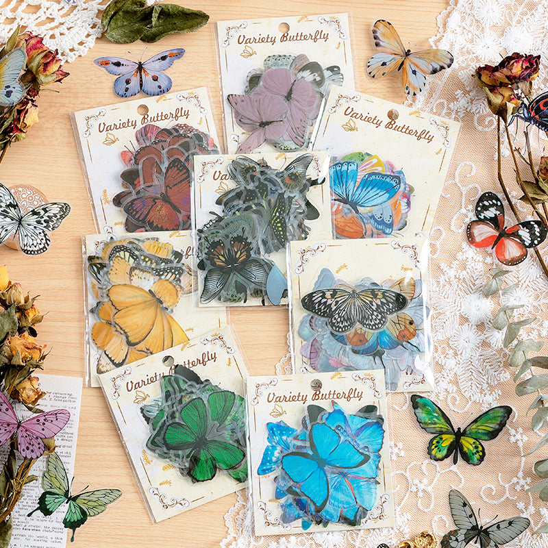 Translucent Amazing Butterfly PVC Sticker Pack a