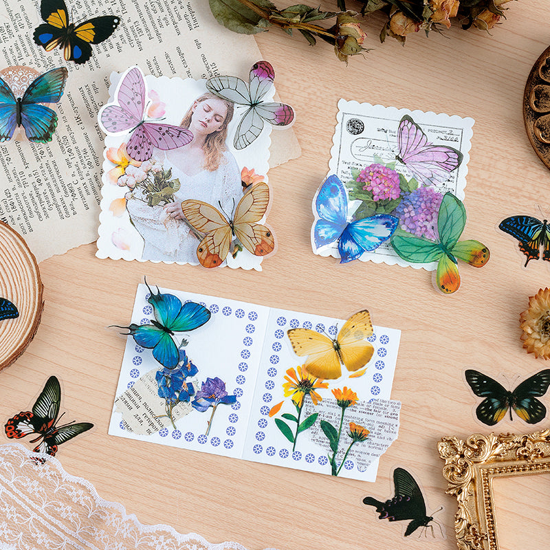 Translucent Amazing Butterfly PVC Sticker Pack b3