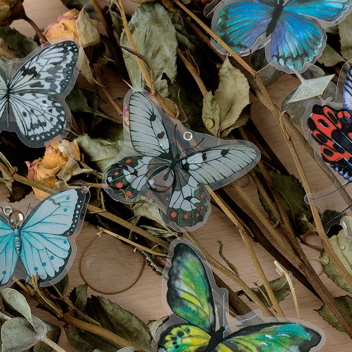 Translucent Amazing Butterfly PVC Sticker Pack - Clear & Waterproof ...