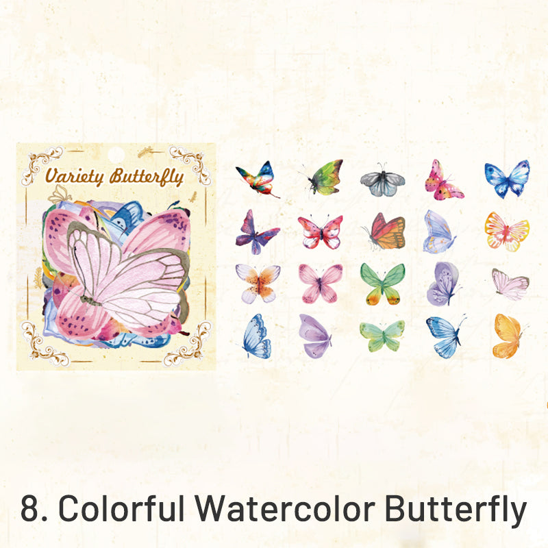 Translucent Amazing Butterfly PVC Sticker Pack sku-8