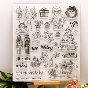 Transparent Christmas DIY Silicone Rubber Stamp b3