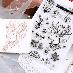 Transparent Christmas Silicone Rubber Stamp b4