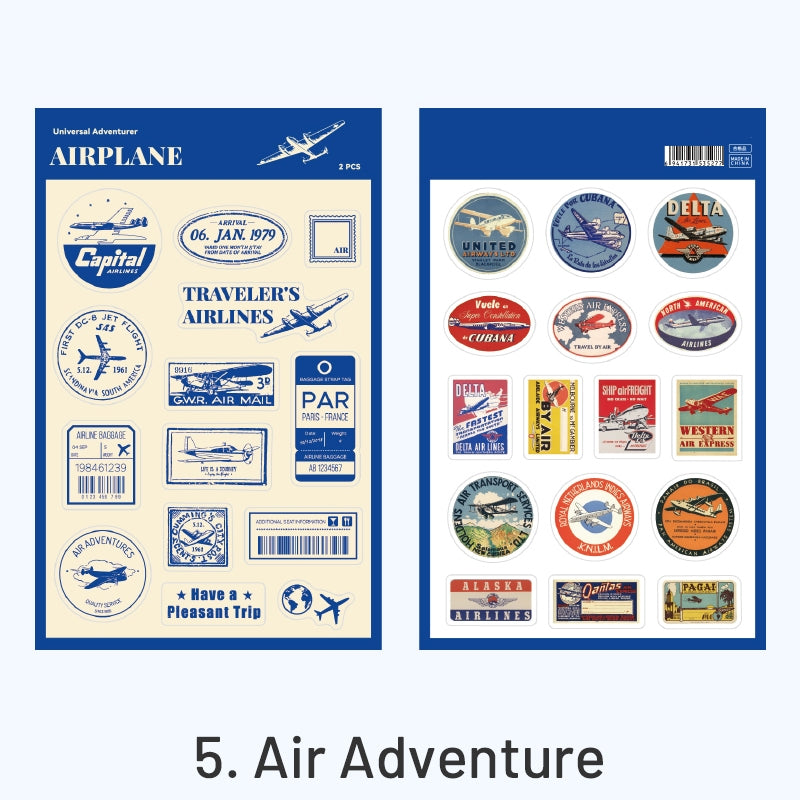 Universal Adventurers Vintage Stamp Stickers sku-5