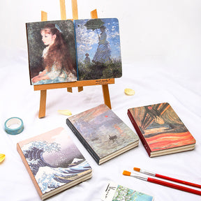Van Gogh Monet World Famous Painting Artistic Notebook a