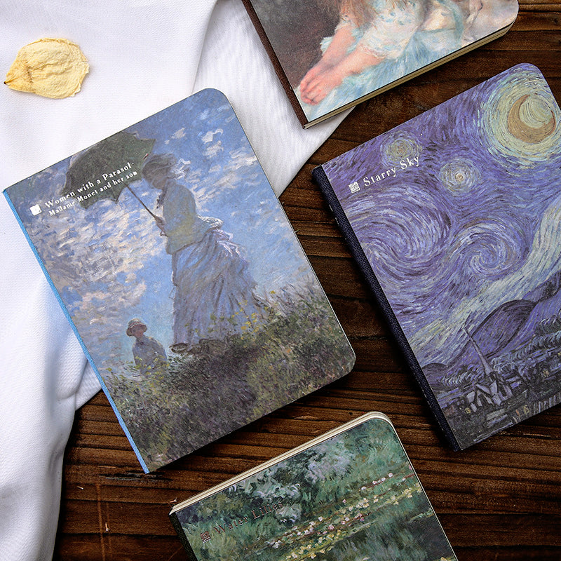 Van Gogh Monet World Famous Painting Artistic Notebook b4