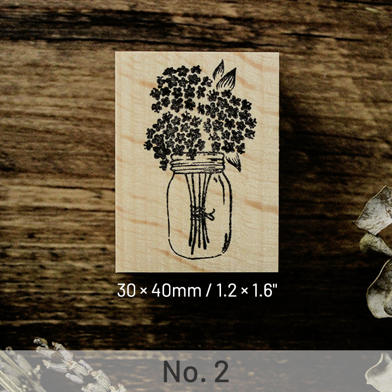Vase Flower Rubber Stamp sku-2