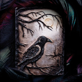 Vintage 3D Embossed Dark Raven Magic Notebook 4