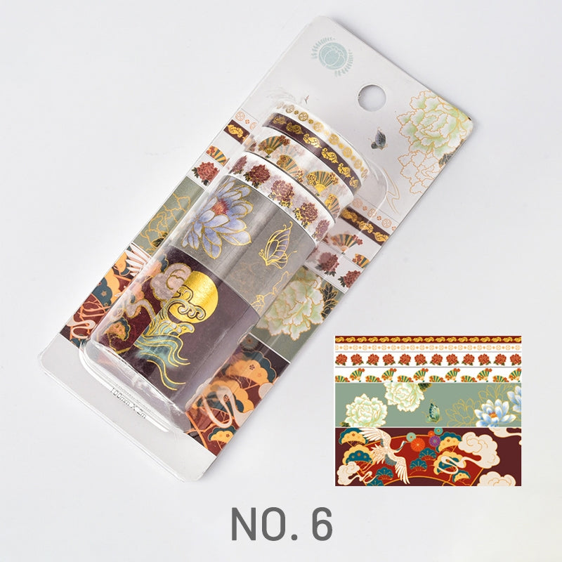 Chinese Style Hot Stamping Washi Tape Set - Myth, Legend, Scenery, Animals sku-6