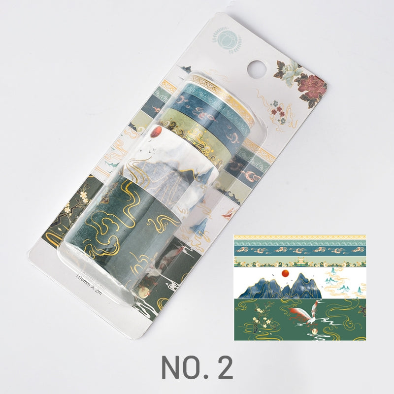 Chinese Style Hot Stamping Washi Tape Set - Myth, Legend, Scenery, Animals sku-2
