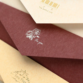 Vintage Business Foil Stamping Kraft Invitation Envelope c2