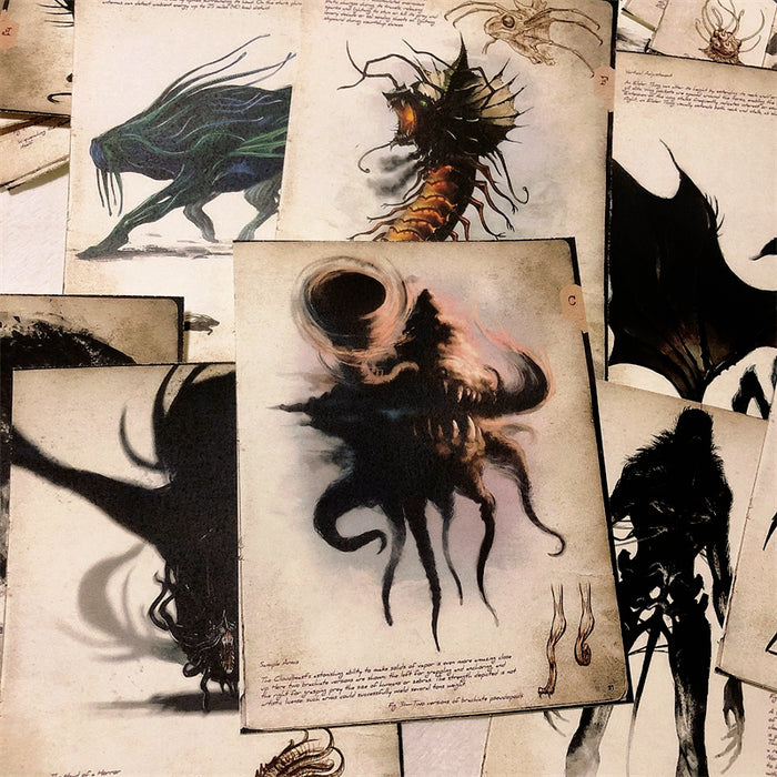 Vintage Dark Cthulhu Myth Scrapbook Paper - Journal Paper| Stamprints
