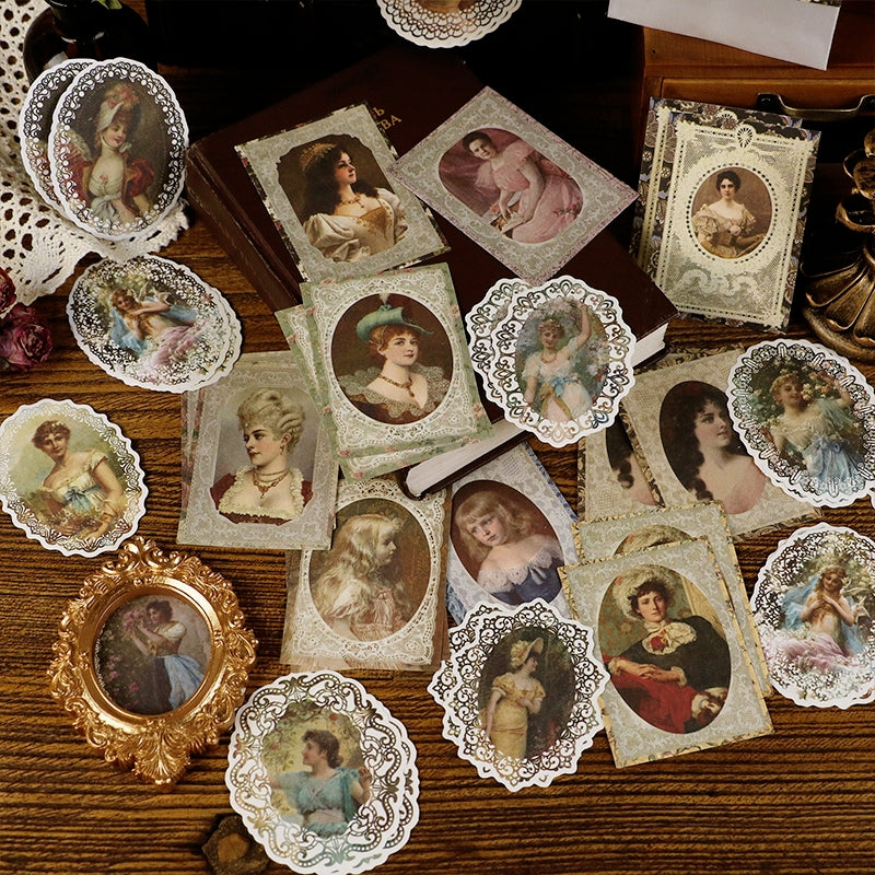 Vintage European Banquet Socialite Lace Stickers b2