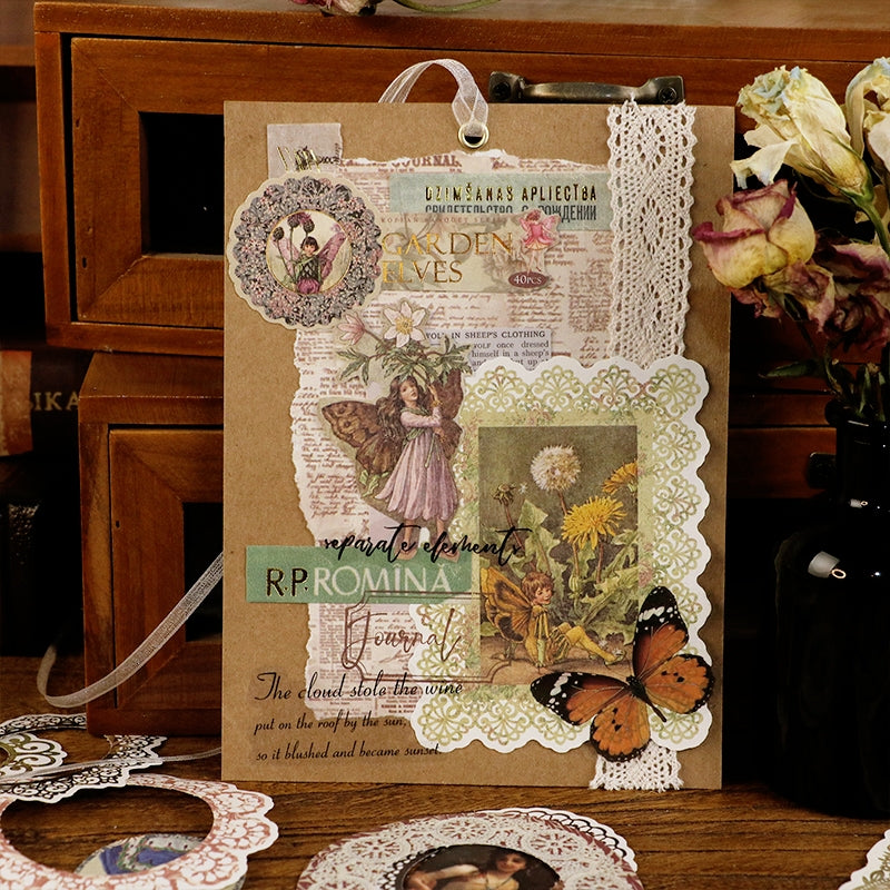 Vintage European Banquet Socialite Lace Stickers b3