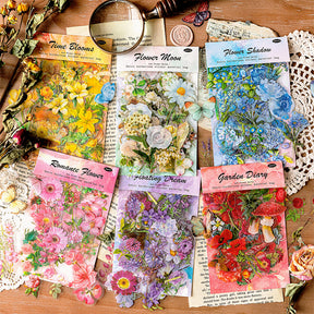 Vintage Floral Journal Diary PET Deco Sticker a