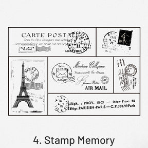 Yoofun 7pcs/set Vintage Memories of the Past Wood Stamps Retro
