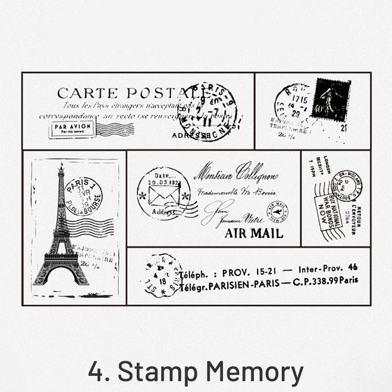 Vintage Flowers Stamps Wooden Rubber Stamp Set sku-4