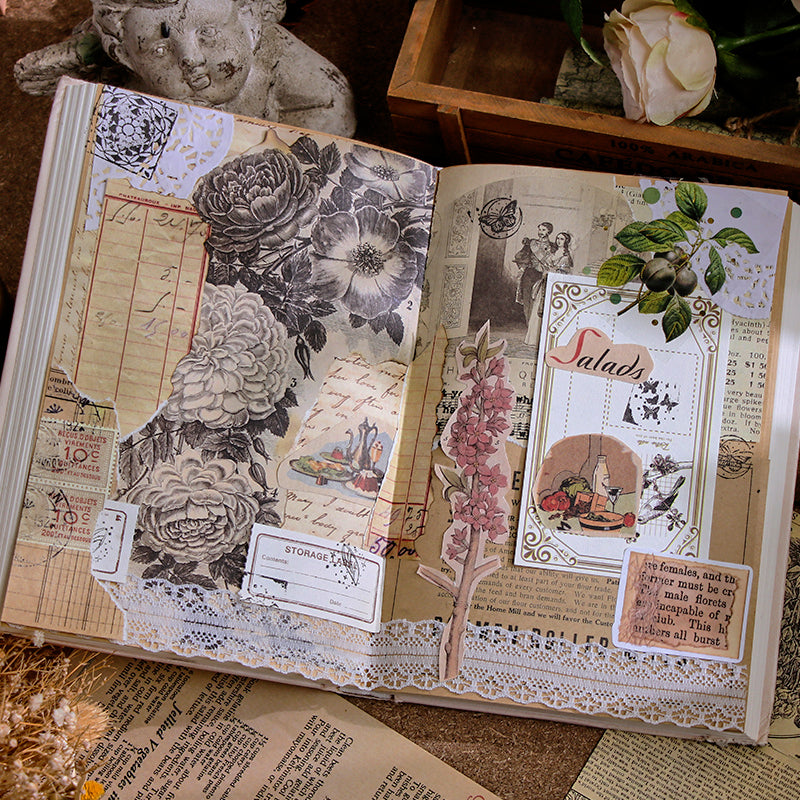 10 Vintage Floral Scrapbooking and Junk Journal Papers